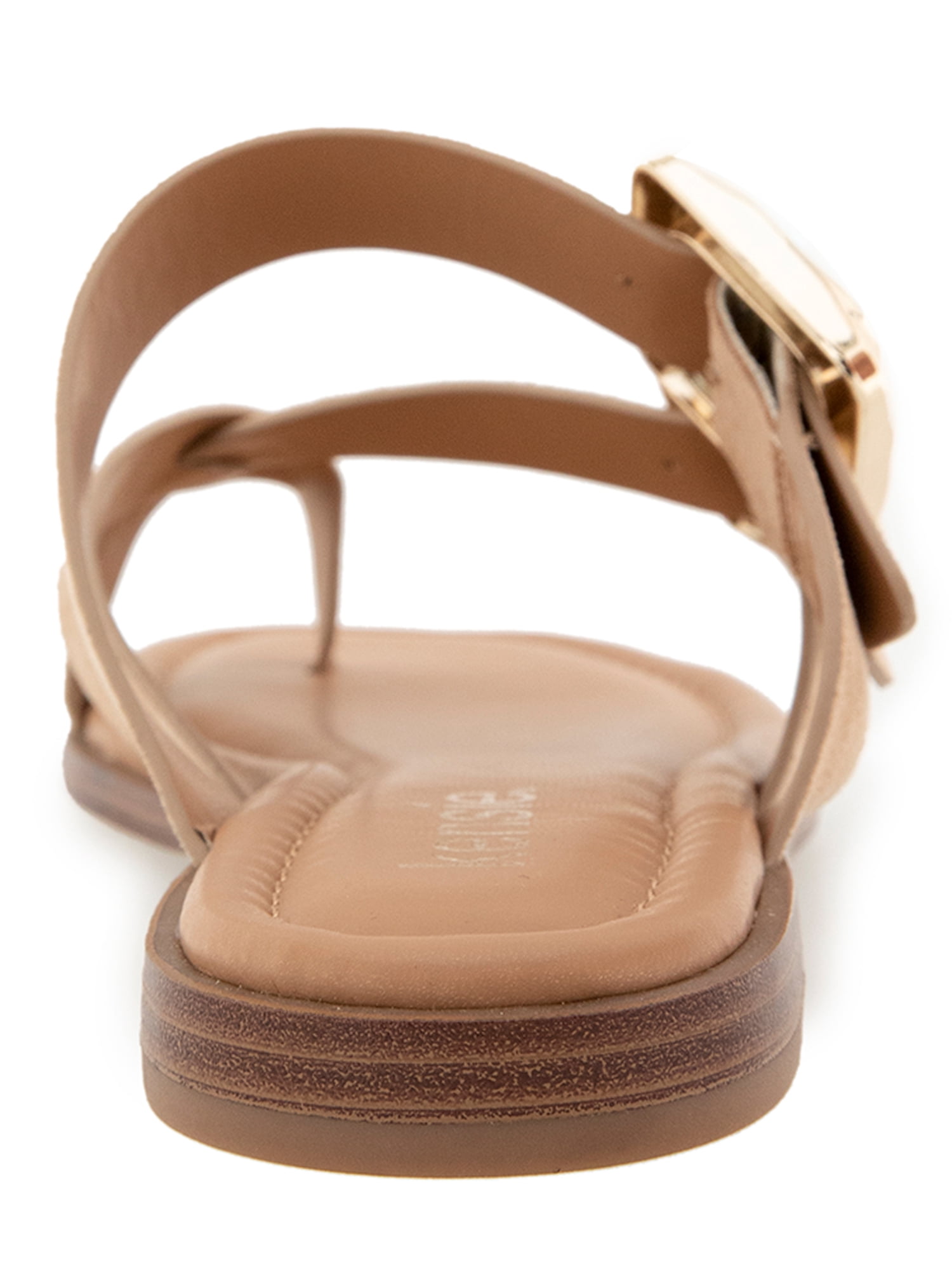 Kensie Women's Riri Crossover Flat Buckle Sandal