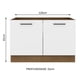 thumbnail image 2 of Mueble de Cocina Para Tarja Madesa Agata 120 cm 2 Puertas Marrón/Blanco, 2 of 5
