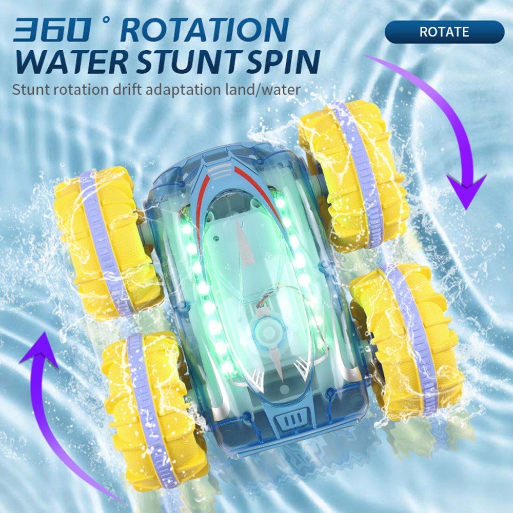 4WD Amphibious Waterproof Stunt Car Gesture Control Remote Boat