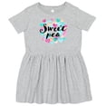 thumbnail image 3 of Inktastic Sweet Pea Hearts Girls Toddler Dress, 3 of 5