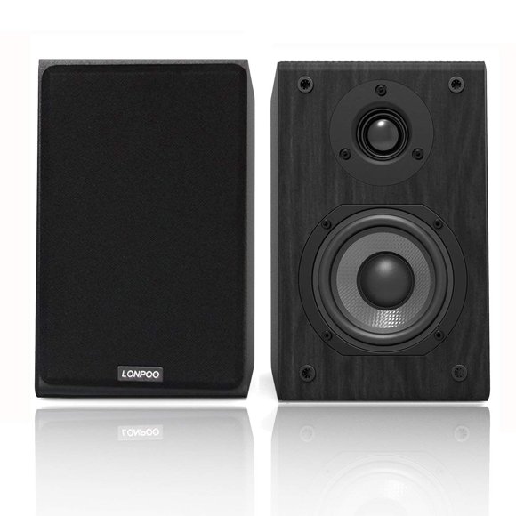 Par de altavoces LONPOO LP-42, 75 W, 2 vías, madera, 24 x 15 x 17 cm