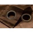 thumbnail image 3 of Gorgeous Home Linen 1 Piece Mira Faux Silk Semi-Sheer Bronze Grommet Curtain 55" x 63", Brown, 3 of 5