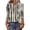Black, variant on Womens Striped Print Tops V Neck 3/4 Sleeve Henley Half-Button Gathered Bust Lightweight Casual Everyday Blouses Brown XXL