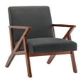 thumbnail image 2 of Convenience Concepts Take a Seat Cliff Accent Chair, Dark Gray Fabric & Espresso Frame, 2 of 8