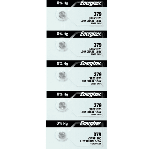 Energizer 379 SR521SW Silver Oxide Watch Battery (5 Count)
