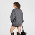 thumbnail image 2 of Women's Gameday Couture Charcoal Kansas City Chiefs Kickoff Classic Oversized Premium Drop Shoulder Sweatshirt, 2 of 5