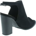 thumbnail image 5 of Betani Jillian-1A Women's Ankle Strap Cut Out Back Block Heel Ankle Booties, Black, 8.5, 5 of 7