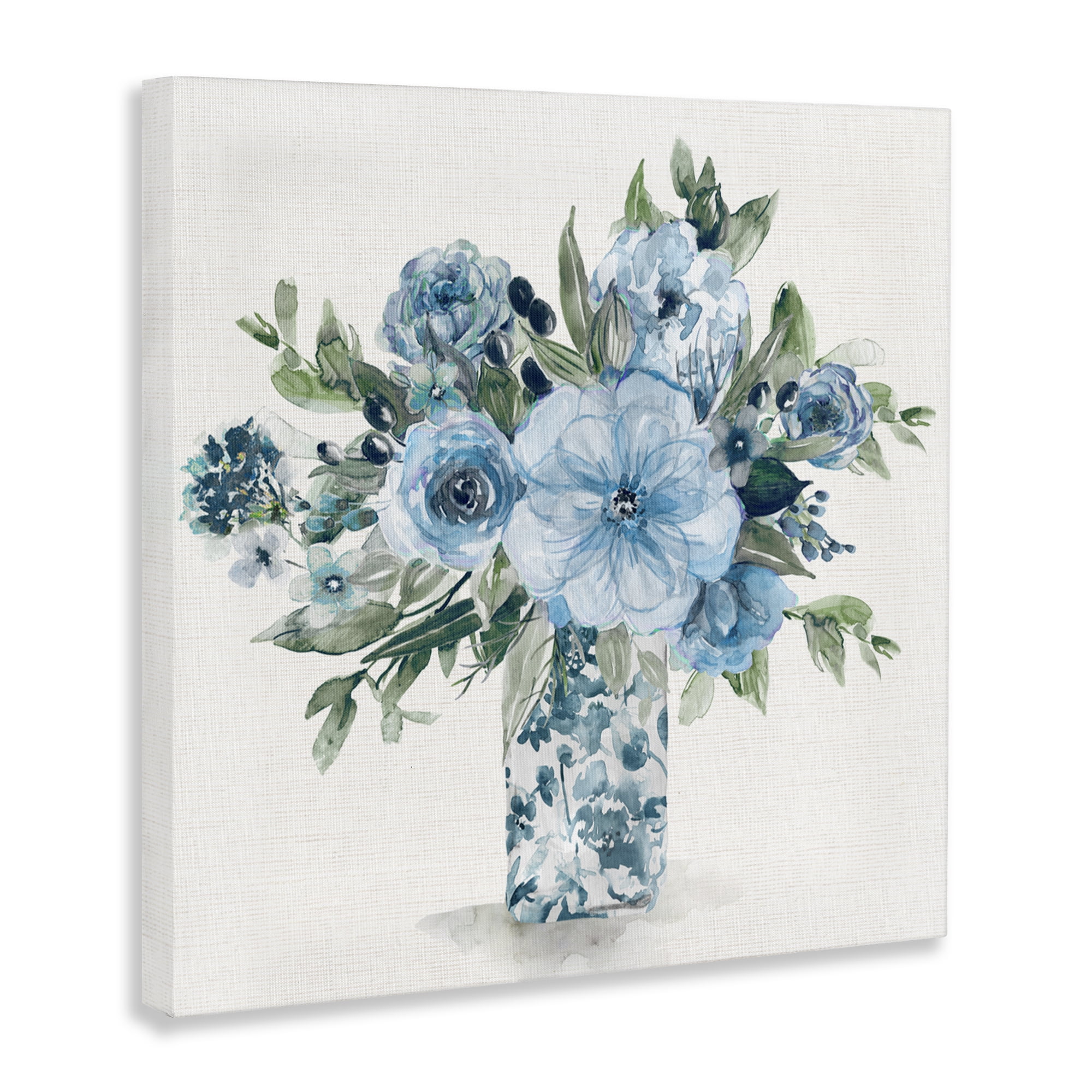 Stupell Industries Pastel Blue Bouquet Foliage Canvas Wall Art, design by Carol Robinson