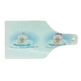thumbnail image 2 of Gender Reveal Cutting Board, Girl and Boy in Bath with Bubbles Duck Picture Print, Decorative Tempered Glass Cutting and Serving Board, Wine Bottle Shape, Multicolor, by Ambesonne, 2 of 5