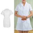 thumbnail image 2 of Bata de Laboratorio Sunnimix Abrigo de Laboratorio Blanco Unisex Manga Corta M, 2 of 8