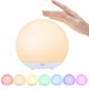 thumbnail image 1 of Kids Night Light, USB Rechargeable Bedside Lamp, Baby Night Light with Dimmable Warm Light & 7 Color Lights, 1 of 5