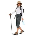 thumbnail image 3 of Women's Cargo Capris Pants High Waist Waterproof Hiking Casual Travel Summer Pants for Women with 6 Pockets, 3 of 6