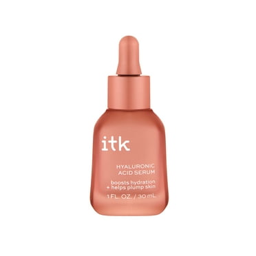 ITK Skincare Hyaluronic Acid Serum, Hydration with Squalane and Niacinamide for All Skin Types, 1 oz