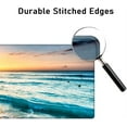 thumbnail image 3 of Desk Pad Protector,Mouse Pad with Non-Slip Rubber Base,Textured & Waterproof Mousepad with Stitched Edges,Large Desk mats for Computers,Laptop,Gaming,Office & Home,31.5 x 11.8 in,Beach, 3 of 6