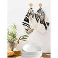 thumbnail image 2 of Floral Zebra Dish Towels Set,Waffle Weave Kitchen Towels 4 Pieces,Black Stripes Flowers Plant Spring Botanical Microfiber Hair Face Bath Tea Towel Absorbent Quick Drying Cleaning Dish Cloths,12"x12", 2 of 7