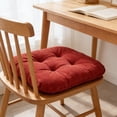 thumbnail image 4 of Tyidzon 17"x16" Corduroy Chair Cushions with Ties Indoor Outdoor, Soft Thick Seat Cushions for Dining Room, Patio, 4 of 6