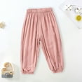 thumbnail image 2 of Ruyang Kids Elastic Basic Harem Trousers Unisex Boys Girls Casual Cotton Linen Loose Long Baggy Pants Toddler Bloomers, 2 of 8