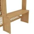 thumbnail image 6 of Queen over Twin Bunk Bed Frame with Dismountable Lower Bed and Desk, Solid Wood Bunk Beds with Built-in Shelves and Wardrobe for Bedroom, Can be Converted into Loft Bed, Mattress Not Included,Natural, 6 of 9