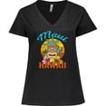 thumbnail image 3 of Inktastic Maui Hawaii Vacation Tiki Women's Plus Size V-Neck T-Shirt, 3 of 5