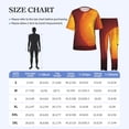 thumbnail image 5 of Men's 2 Piece Loungewear Pajama Set Short Sleeve Tee Top and Pants Set, Werewolf Howling Red Full Moon, 5 of 6