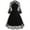 Black Polka Dot, variant on Women Mesh Floral Embroidery Vintage Dress Illusion 50s Goth Flared A line Cocktail Dress
