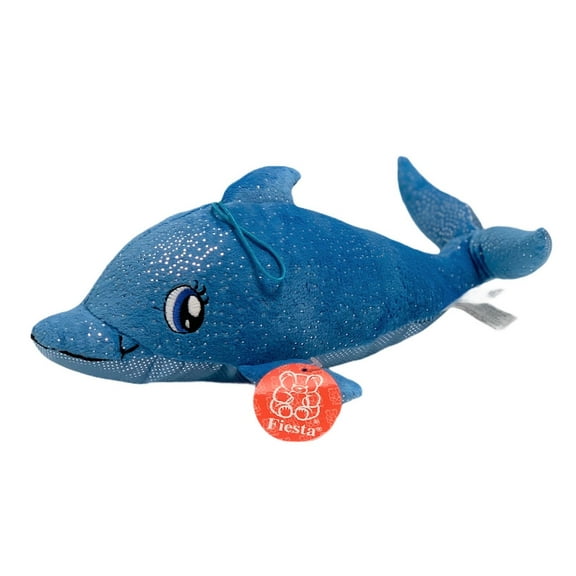 Fiesta Blue Sparkle Dolphin 11.5 Inch Stuffed Plush Toy