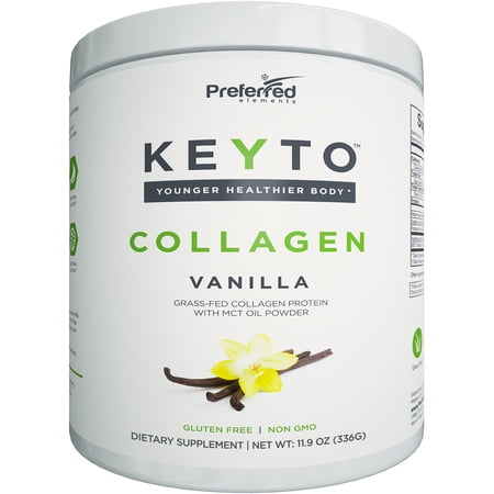 Collagen Protein Powder with MCT Oil – Keto and Paleo Friendly Pure Grass
