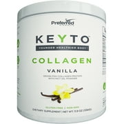 Collagen Protein Powder with MCT Oil – Keto and Paleo Friendly Pure Grass Fed Pasture Raised Hydrolyzed Collagen Peptides – Perfect for Low Carb Diet and with Keto Snacks – KEYTO Vanilla Flavor