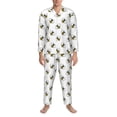 thumbnail image 3 of Balery Bee Pijama para Hombre de Dos Piezas con Manga Larga, Conjunto de Dormir y Descanso Suave con Bolsillos-Medium, 3 of 7