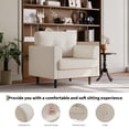 thumbnail image 3 of AKDSteel 38" Modern Single Sofa, Linen Upholstered Armrest Accent Chair With High-Density Foam For Living Room, 3 of 7