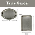 Etched Nickel Plated 2Piece Serving Tray Set, Rectangular & Oval, for