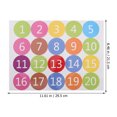 thumbnail image 5 of MERRYHAPY 5 Sheets Watercolor Numbers Decal Assorted Color Round for Home Use and DIY Projects, 5 of 8