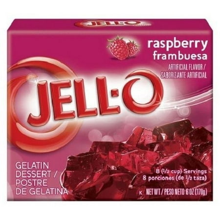Jell-O Raspberry Gelatin Dessert, 6 Oz