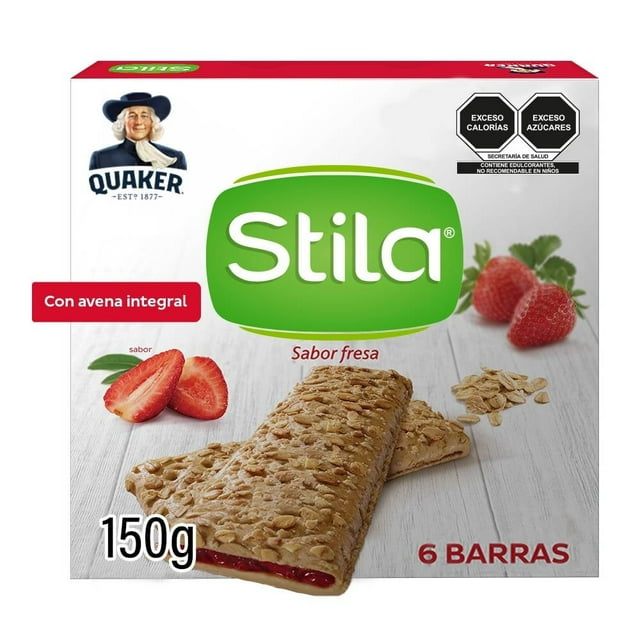 Barra de avena integral Quaker Stila sabor fresa 150 g