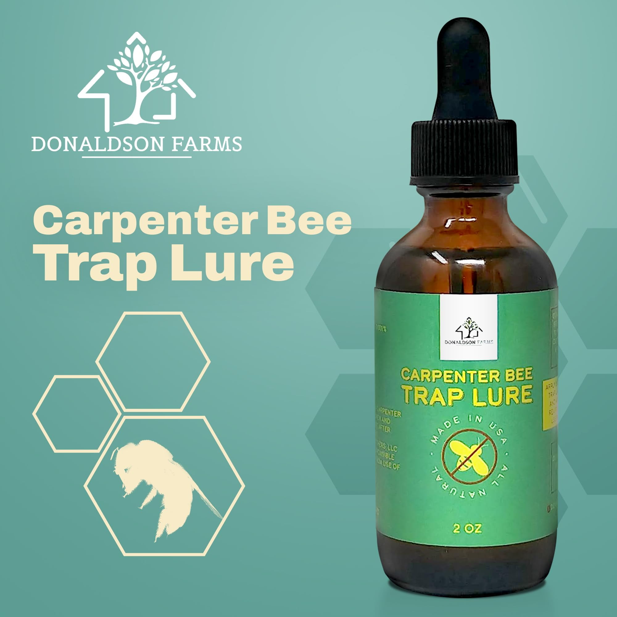 Donaldson Farms Outdoor All Natural Carpenter Bees Trap Liquid, 2 oz