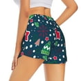 thumbnail image 3 of Vsdgher Christmas Print Women's Running Double Layer Shorts High Waisted with Pockets Elastic Yoga Workout Athletic Gym Sports, 3 of 8