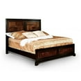 thumbnail image 4 of Solid Wood Queen Bed, /walnut Color, Contemporary Bedroom Furniture With Headboard Transitional Modern Parquet Design, 4 of 5
