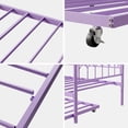 thumbnail image 7 of Memoryfield Twin Daybed with Trundle, Metal Bed Frame with Charging Station & LED Lights, Steel Slat Support for Living Room, Guest Room & Small Spaces, Purple, 7 of 7