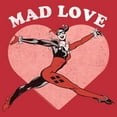 thumbnail image 2 of Men's Batman Valentine's Day Harley Quinn Mad Love Graphic Tee Red Heather Large, 2 of 5