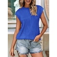 thumbnail image 4 of PRETTYGARDEN Women's Summer Going Out Tops Dressy Casual Crewneck Short Sleeve Textured Basic Cute Trendy T Shirts Tee Blouse, 4 of 8