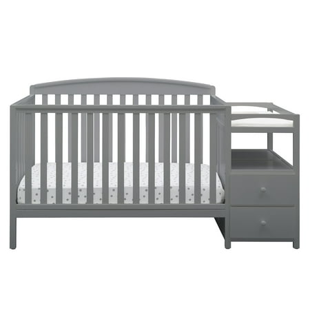 Delta Children Royal 4-in-1 Baby Crib & Changer, Grey