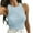 Light Blue, variant on Wyobmus Women's Sleeveless High Neck Fitted Tank Tops Ribbed Knit Basic Cami Tee Shirts Slim Fitted Cropped Tops Summer Casual Fashion Clothes Pink