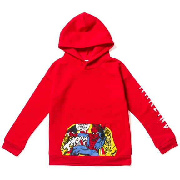 Marvel Spider-Man Little Boys Fleece Pullover Hoodie Little Kid