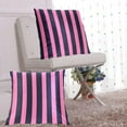 thumbnail image 6 of Pinkish Black Wide Stripes Throw Pillow Covers Pillowcases 18 x 18 Inch Home Decor 2 Packs for Bedroom Sofa, 6 of 6
