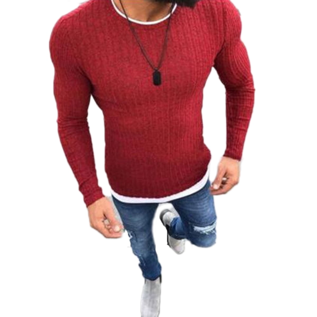 plain cotton sweater