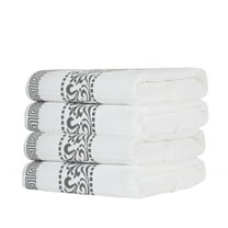 Superior Athens Cotton 4-Piece Decorative Quick Dry Towel Set, Grey