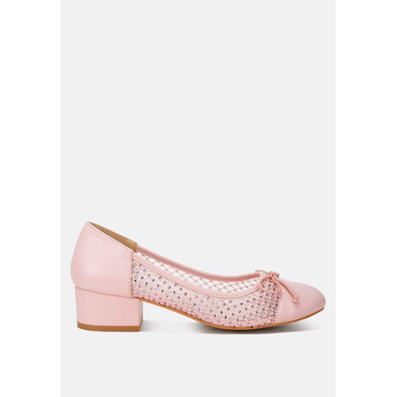 Tudum Rhinestone Detail Mesh Ballerinas