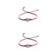thumbnail image 3 of Juego de pulseras trenzadas de concha sweethay Día de San Valentín color Rosa, 3 of 6