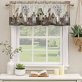 thumbnail image 2 of 2 Pack Valances for Window, Vintage Flowers Short Curtains for Kitchen Bedroom Living Room, Birds Retro Art Elegant Farmhouse Rod Pocket Small Window Treatment Valance Drapes 42 x 18 Inch, 2 of 8