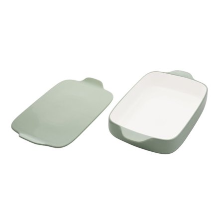 Kitchenaid 9X13-inch Vitrified Stoneware Rectangular Baker with Lid in Pistachio Green